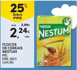 Continente Flocos de cereais nestum mel promoção