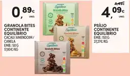 Continente granola bites continente equilíbrio promoção
