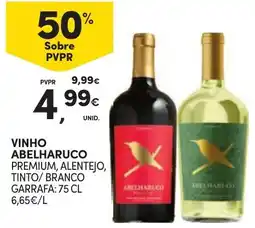 Continente vinho abelharuco premium, alentejo, tinto/ branco promoção