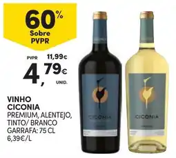 Continente Vinho ciconia premium, alentejo, tinto / branco promoção