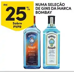 Continente numa seleção de gins da marca bombay promoção