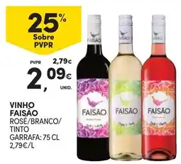 Continente vinho faisão rosé/branco/tinto promoção