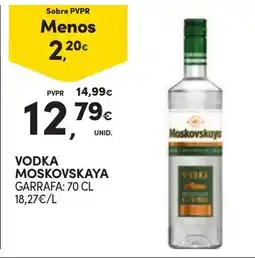 Continente Vodka moskovskaya promoção
