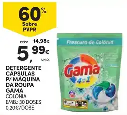 Continente Detergente cápsulas p/ máquina da roupa gama colônia promoção