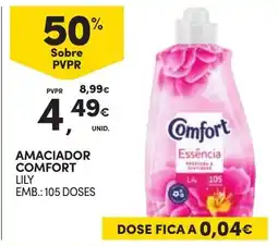 Continente Amaciador comfort lily promoção