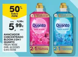 Continente Amaciador concentrado bloom 2 em 1 quanto fresh/rose promoção