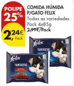 Pingo Doce comida húmida p/gato felix promoção