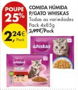 Pingo Doce comida húmida p/gato whiskas promoção