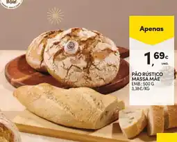 Continente Pão Rústico Massa Mãe promoção