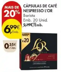 Pingo Doce cápsulas de café nespresso l'or barista promoção