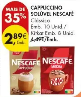 Cappuccino solúvel nescafé clássico