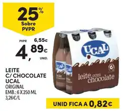 Continente Leite c/ chocolate ucal original promoção