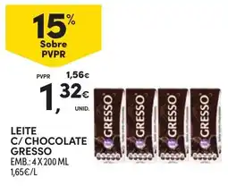 Continente Leite c/ chocolate gresso promoção