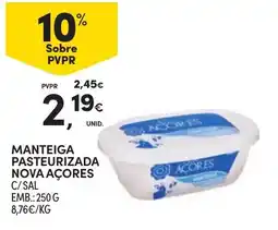 Continente Manteiga pasteurizada nova açores promoção