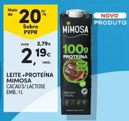 Continente Leite + proteína mimosa cacao s/lactose promoção
