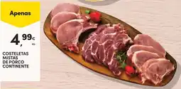 Continente Costeletas mistas de porco continente promoção