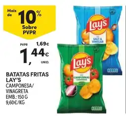 Continente batatas fritas lay's camponesa/vinagreta promoção