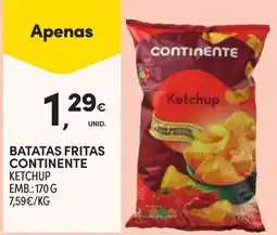 Continente batatas fritas continente ketchup promoção