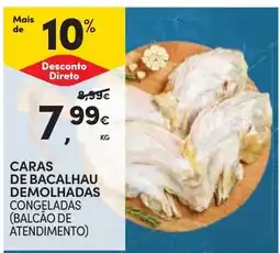 Continente Caras de bacalhau demolhadas congeladas promoção