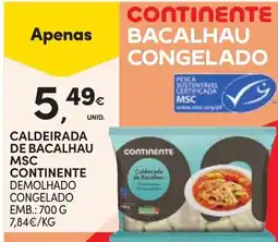 Continente Bacalhau congelado promoção
