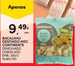 Continente Bacalhau desfiado msc continente promoção