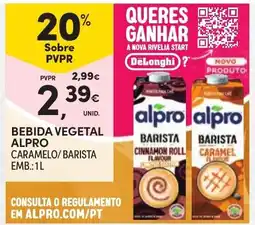 Continente Bebida vegetal alpro caramelo / barista promoção