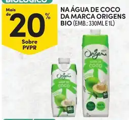 Continente Água de coco origens bio promoção
