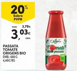 Continente Passata tomate origens bio promoção