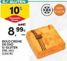 Continente Bolo creme de ovo s/ gluten promoção