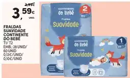 Continente Fraldas suavidade continente do bebé promoção