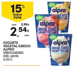 Continente Iogurte vegetal grego alpro promoção