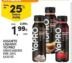 Continente Iogurte líquido yo pro promoção
