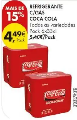 Pingo Doce refrigerante c/gás coca cola promoção
