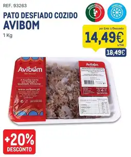 Makro Pato desfiado cozido avibom promoção