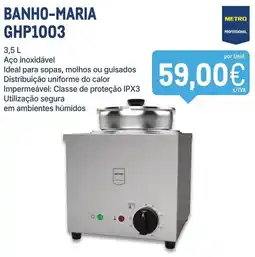 Makro banho-maria metro professional promoção