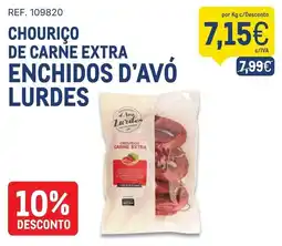 Makro chouriço de carne extra enchidos d'avó lurdes promoção