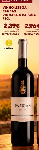 Recheio Vinho lisboa pancas vinhas da raposa promoção