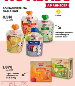 Recheio Bolsas de fruta gama 90g amanhecer promoção