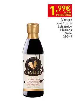 Recheio Vinagre em creme balsâmico modena gallo promoção