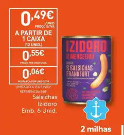 Recheio Salsichas Izidoro promoção
