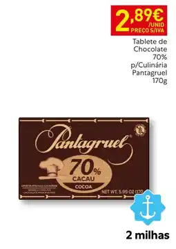 Recheio Tablete de chocolate 70% pantagruel promoção