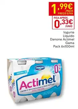 Recheio Danone Actimel promoção