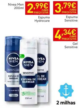 Recheio Nivea men espuma sensitive promoção
