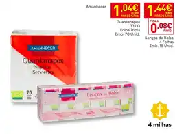 Recheio Amanhecer guardanapos promoção