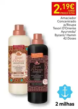 Recheio Amaciador concentrado p/roupa Tesori D'Oriente Ayurveda/Byzant/Hamm promoção