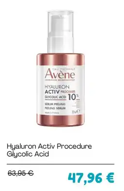 Well's Avene hyaluron activ procedure glycolic acid promoção