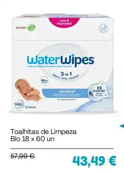 Well's Waterwipes toalhitas de limpeza bio promoção