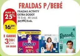 Pingo Doce Dodot - fraldas activity extra promoção