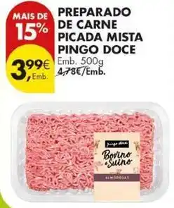 Pingo Doce Pingo doce - preparado de carne picada mista promoção