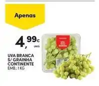 Continente Bom dia Continente - uva branca s/ grainha promoção